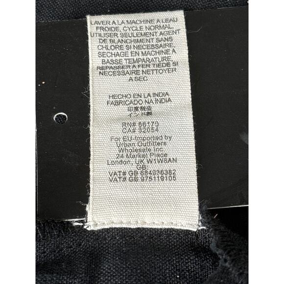 Free People Erin Ruffle Backless With Bow Tie Detail Mini Dress XS Black Cotton - Picture 9 of 10